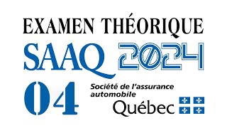 EXAMEN THEORIQUE SAAQ  QUÉBEC 2024  SIGNALISATION ROUTIÈRE 4 [upl. by Keelby333]