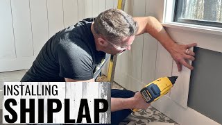 Transform Your Bathroom with Vertical Shiplap  Easy Installation [upl. by Magill972]