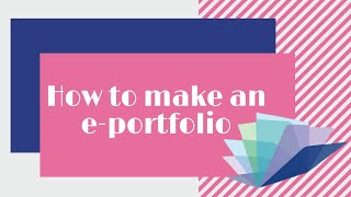 Easy tutorial on how to make an eportfolio [upl. by Ansev]