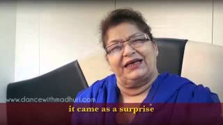 Saroj Khan speaks about DancewithMadhuri [upl. by Ellerahs]