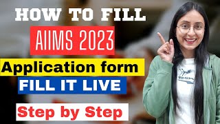 How to fill AIIMS BSc Nursing Application Form  Step by Step in 7 mins [upl. by Norreg]