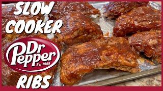 Slow Cooker Dr Pepper Ribs  Easy CROCKPOT Dr Pepper Ribs Recipe [upl. by Stanhope]