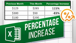 How to Calculate a Percentage Increase in Excel [upl. by Sanson]