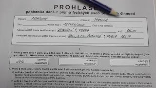 Prohlášení poplatníka daně z příjmu fyz osob ze závislé činnosti studenti a invalidita [upl. by Clellan]