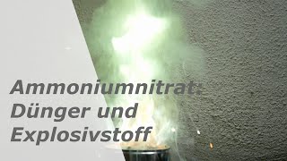 Feuer durch Wasser Ammoniumnitrat als Düngemittel und als explosiver Stoff [upl. by Yt937]