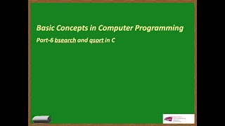 電腦編程教室 part 6  bsearch and qsort in C [upl. by Chiles]