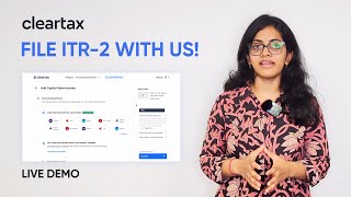 How to file ITR2 on Cleartax LIVE Demo  ITR Filing FY 202223 AY 202324 [upl. by Mauve220]