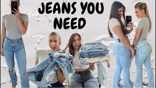 THE BEST FITTING JEANS  wardrobe essentials curvy figure honest opinion [upl. by Ahsener370]