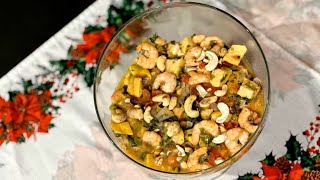 Receitas para festas de fim de ano  Salada de CamarõUma delies com Caju [upl. by Mellicent]