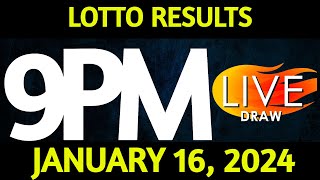 Lotto Result Today 900 pm draw Jnuary 16 2024 Tuesday PCSO LIVE [upl. by Iruahs451]