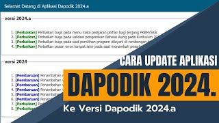 CARA UPDATE APLIKASI DAPODIK TANPA PATCH [upl. by Merry]