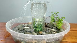 DiY  Waterfall Fountain At Home from Plastic Bottle [upl. by Niamart778]