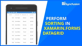 Perform Sorting in Xamarin Forms DataGrid [upl. by Shena33]