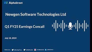 Newgen Software Technologies Ltd Q1 FY202425 Earnings Conference Call [upl. by Sokem532]