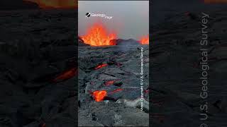 Sampling a molten Lava on Kilauea Volcano Hawaii  Geology GeologyPage Lava volcano hawaii [upl. by Tillman]