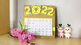 Cách làm lịch để bàn Tết 2022 đơn giản  DIY calendar [upl. by Lama]