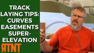 Model Railroad Track Laying Tips Curves Easements and Superelevation [upl. by Ramilahs]