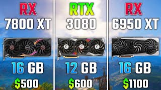 AMD RX 7800 XT vs RTX 3080 vs RX 6950 XT  Test in 7 Games [upl. by Seaden]