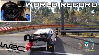 World Record Rally Japan Shinshiro Rally1  WRC Generations  T300RS  TH8A 4K60FPS [upl. by Seuqram876]