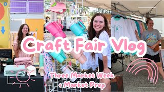 THREE MARKET WEEK AGAIN  Craft Fair Setup  Embroidery  Vendor Market Prep  Studio Vlog 35 [upl. by Delilah]