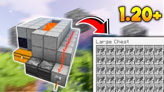 How to make fully automatic cobblestone farm in Minecraft pe 120  tutorial [upl. by Fay345]