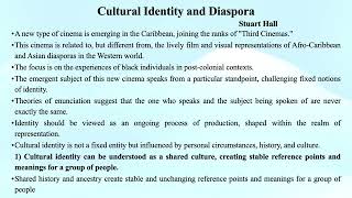 Stuart Halls quotCultural Identity and Diasporaquot SummaryNotes [upl. by Socrates]