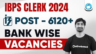 IBPS Clerk State Wise Vacancies 2024  IBPS Clerk Vacancy 2024  IBPS Clerk Notification 2024 [upl. by Myles]