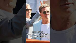 Brad Pitt and George Clooney at 81 Venice Film Festival 2024shortsactorcelebrityhollywoodfilm [upl. by Ragde]