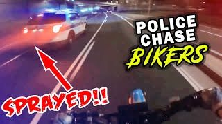 Police VS Bikers Cops Chases Motorcycle  Best Compilation 2023 [upl. by Zeidman585]