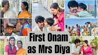 Happy Onam  Onam as a Wifey  Diya Krishna [upl. by Ynahteb]