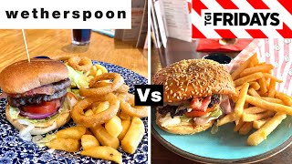 Wetherspoons Burger Vs TGI Fridays Burger  Surprising Winner [upl. by Diarmid]