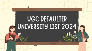 UGC Defaulter University List 2024  Gaurav Soin [upl. by Eneri]