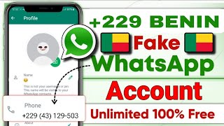 how to get Benin 🇧🇯229 fake number for Whatsapp  Fake WhatsApp kese bnain [upl. by Eneleahcim579]