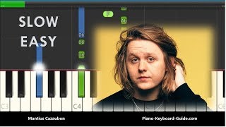 Lewis Capaldi Someone You Loved Slow Easy Piano Tutorial [upl. by Livvie]