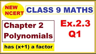 Class 9 Maths  Ex23 Q1  Chapter 2  Polynomials  New NCERT  Ranveer Maths 9 [upl. by Dayiz]