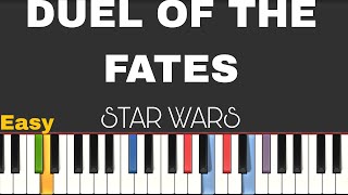 Duel Of The Fates  Star Wars  Easy Piano Tutorial With Sheet [upl. by Gearard]