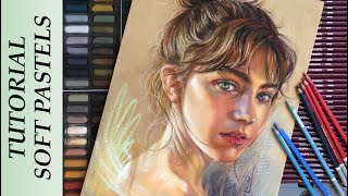 Pastel Portrait  step by step  파스텔 초상화 [upl. by Irtimed456]