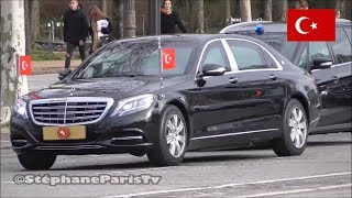 Turkish President 🇹🇷Erdogans convoy in Paris [upl. by Mackintosh]