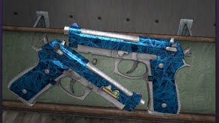 CSGO  Souvenir Dual Berettas  Cobalt Quartz  Mountain Foil  DreamHack 2013 Souvenir Package [upl. by Janik648]