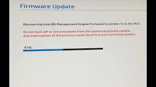 Firmware Update Error Recovering IntelR Management Engine Firmware [upl. by Eimaj]