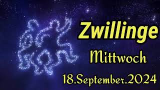 horoskop Zwillinge Mittwoch 18 September 2024 [upl. by Noraf]