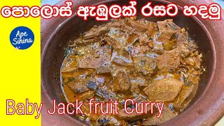 පොලොස් ඇඹුල  Baby Jack Fruit Curry  Polos Curry  Polos Ambula  Polos Curry Sri Lanka  Polos [upl. by Myrtle]