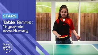 11yearold Anna Hursey  Table Tennis Prodigy  Trans World Sport [upl. by Hnad]