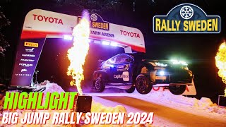 BEST OF WRC RALLY SWEDEN 2024  BIG JUMP RALLY FLATOUT  THE RED BARN ARENA [upl. by Clancy160]