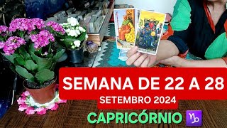 CAPRICÓRNIO ♑️ Semana de 22 a 28 de SETEMBRO DE 2024 2 acontecimentos para a semana tarot [upl. by Loginov]