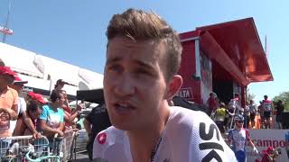 Michal Kwiatkowski  interview at the start  Stage 2  Tour of Spain  Vuelta a España 2018 [upl. by Glennon]