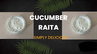 CUCUMBER RAITA RECIPE [upl. by Jehiel]