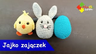 Szydełkowe jajko w kształcie zajączkaA crocheted bunny egg [upl. by Yellac176]