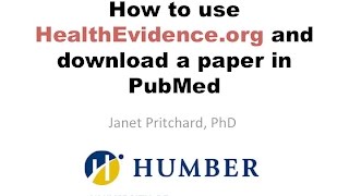 How to download a paper in PubMed and use HealthEvidenceorg [upl. by Nnairahs645]