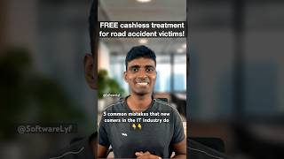 FREE cashless treatment for road accident victims  softwarelyf awareness roadaccdient telugu [upl. by Nwahsat]